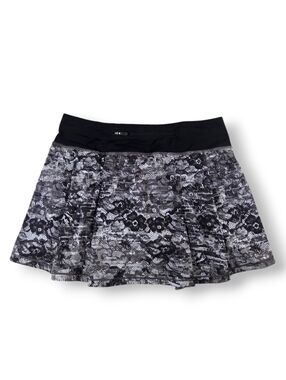 LULULEMON Pace Rival Skirt Masked Lace Starlight Black Size 6 Tennis Running